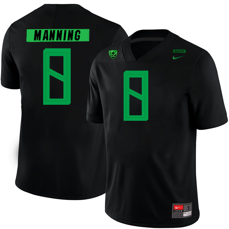 Men #8 Dontae Manning Oregon Ducks College Football Jerseys Stitched Sale-Black